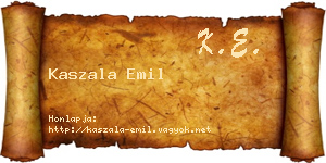 Kaszala Emil névjegykártya